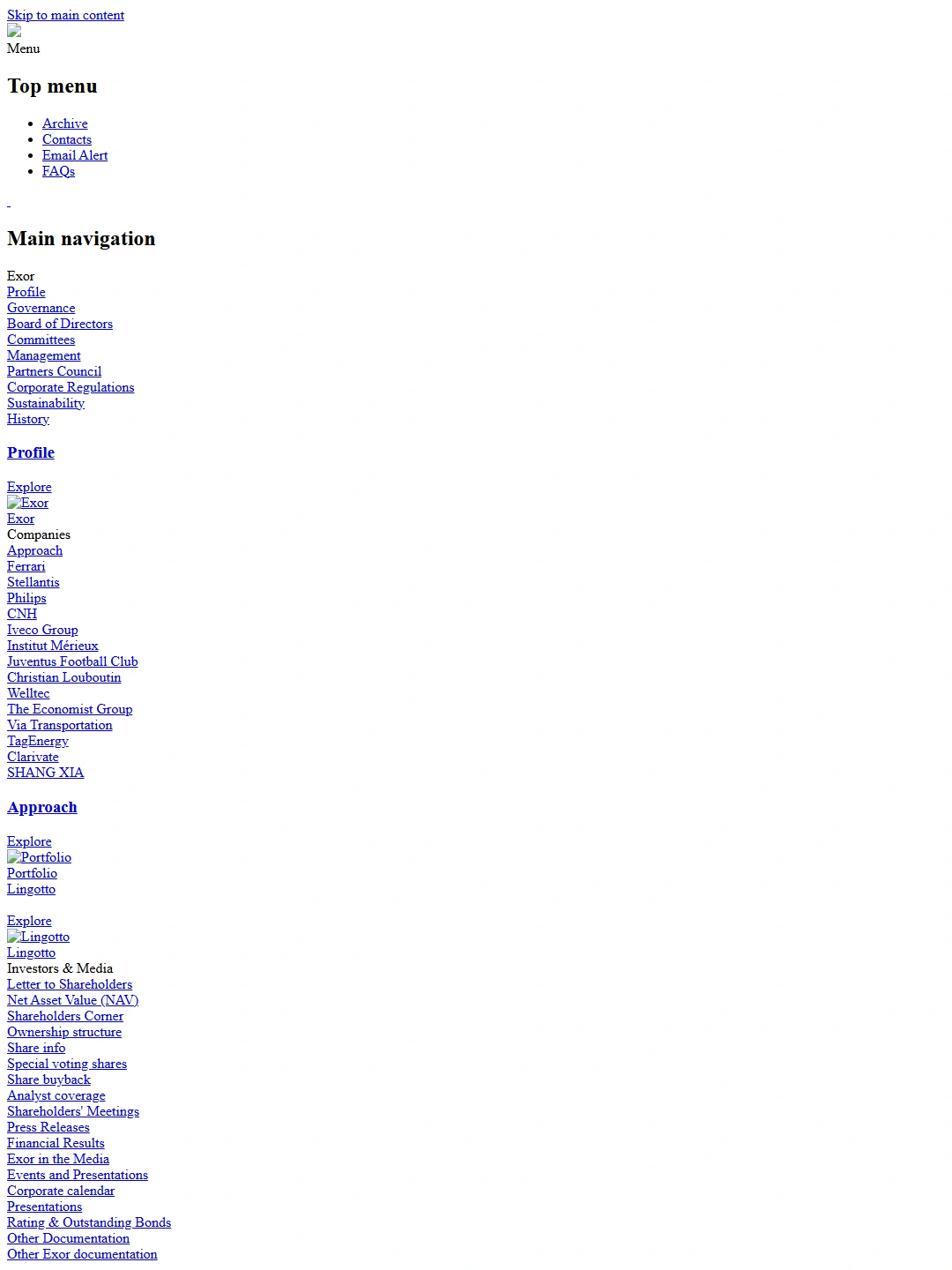 Exor share buyback 2026–2027 program identity P01