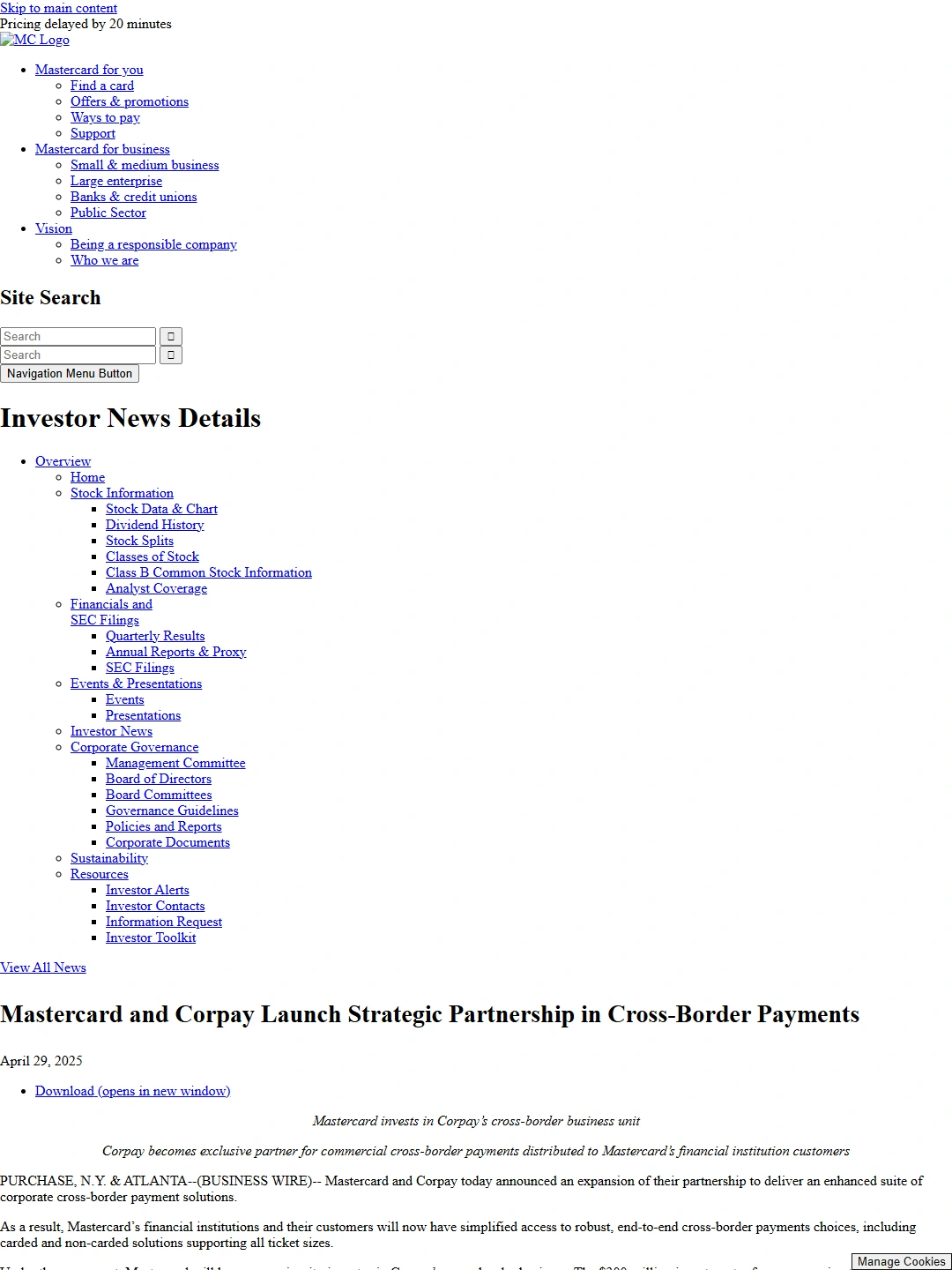 Mastercard and Corpay launch strategic partnership identity P03