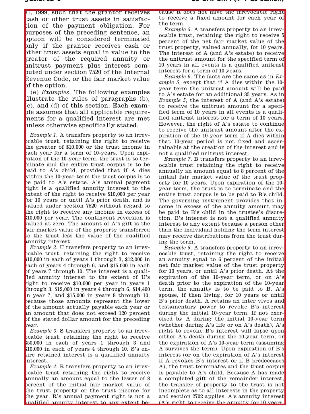 26 CFR 25.2702-3 — Qualified interests (2025 edition) focus P03